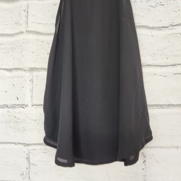 Abercrombie & Fitch High Neck Solid Black Fit And Flare Tank Top Womens Small - Picture 6 of 11